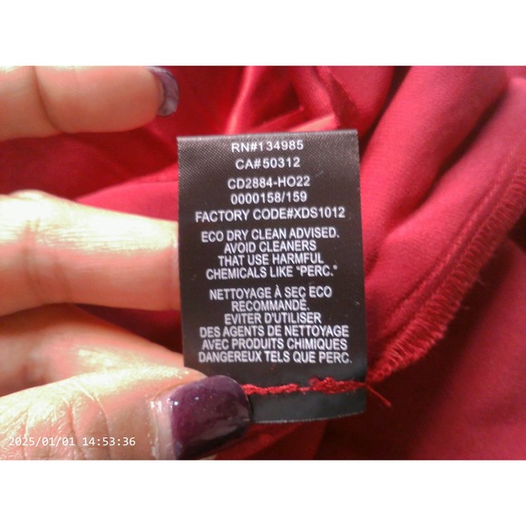 NWT For Love & Lemons Elora Red Rhinestone Strap Slit Midi Cocktail Dress XL - Picture 9 of 9